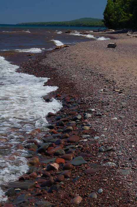 Lake Superior shore in the Porcupine Mountains